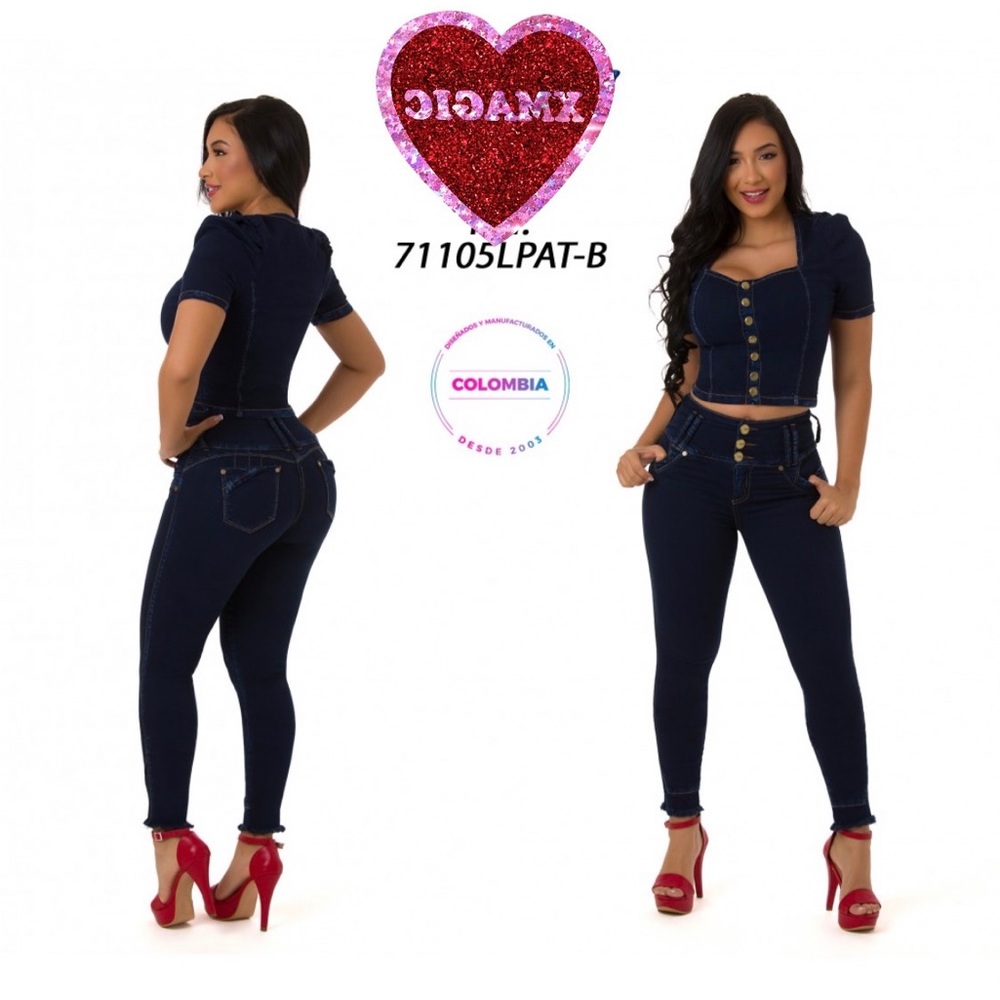🇨🇴Jeans Colombianos, Gorgeous Butt Lifter High Waist Denim Push Up Set (2)